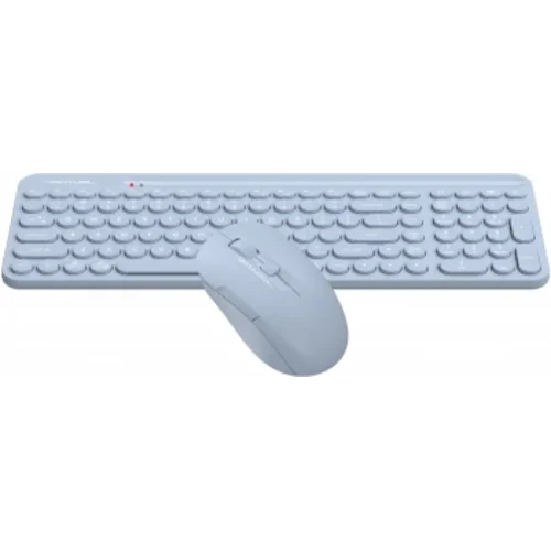 Клавиатура + мышь A4Tech Fstyler FG3300 Air2 клав:синий мышь:синий USB беспроводная slim Multimedia